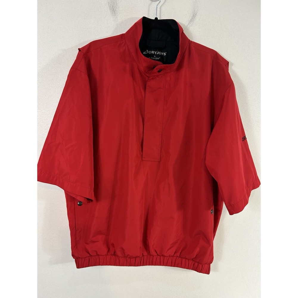 DryJoys by FootJoy Red Short Sleeve Pullover Jacket‎ Golf Men's Medium